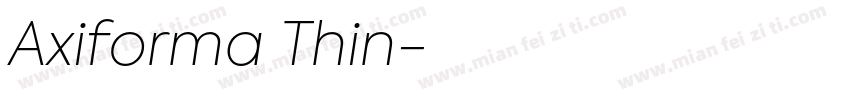 Axiforma Thin字体转换